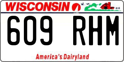 WI license plate 609RHM