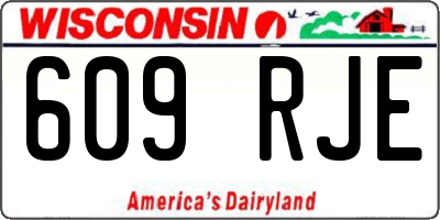 WI license plate 609RJE