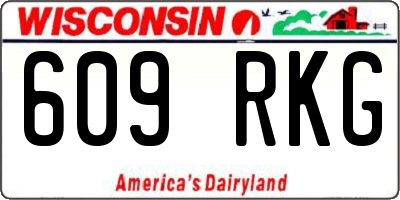 WI license plate 609RKG