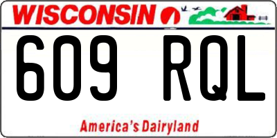 WI license plate 609RQL