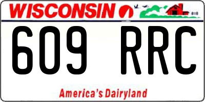 WI license plate 609RRC