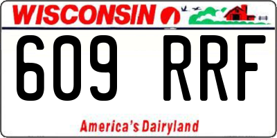 WI license plate 609RRF