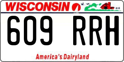 WI license plate 609RRH
