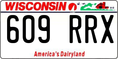 WI license plate 609RRX