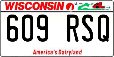WI license plate 609RSQ