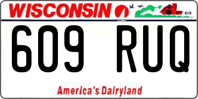 WI license plate 609RUQ