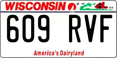 WI license plate 609RVF