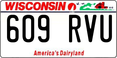 WI license plate 609RVU
