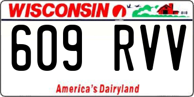 WI license plate 609RVV