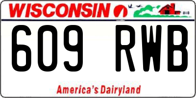WI license plate 609RWB