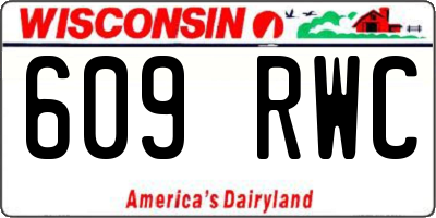 WI license plate 609RWC