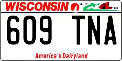 WI license plate 609TNA