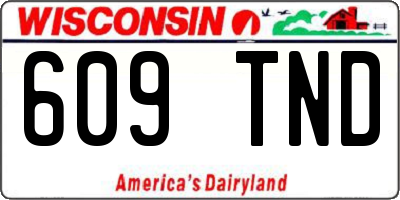 WI license plate 609TND