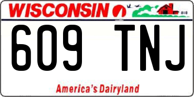 WI license plate 609TNJ