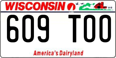 WI license plate 609TOO