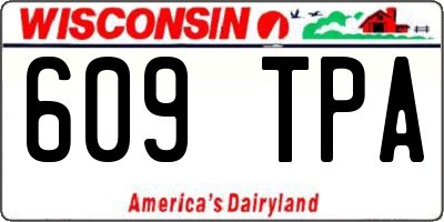 WI license plate 609TPA