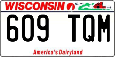 WI license plate 609TQM