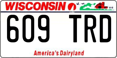 WI license plate 609TRD