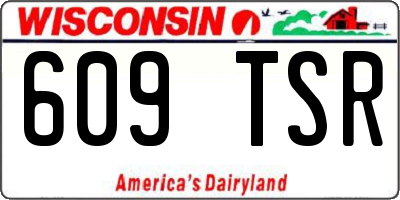 WI license plate 609TSR