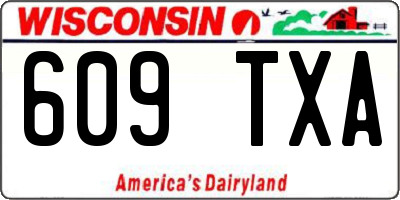 WI license plate 609TXA