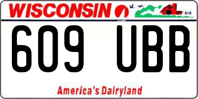 WI license plate 609UBB