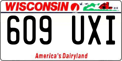 WI license plate 609UXI