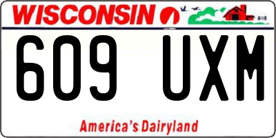 WI license plate 609UXM