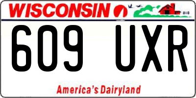 WI license plate 609UXR