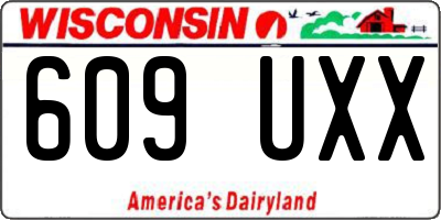 WI license plate 609UXX