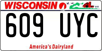 WI license plate 609UYC