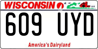 WI license plate 609UYD