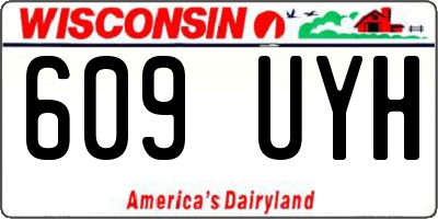 WI license plate 609UYH