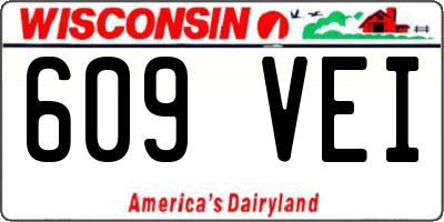WI license plate 609VEI