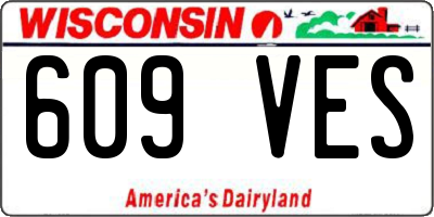 WI license plate 609VES