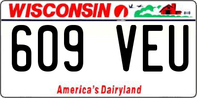 WI license plate 609VEU