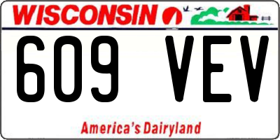 WI license plate 609VEV