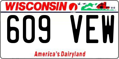 WI license plate 609VEW