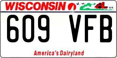 WI license plate 609VFB