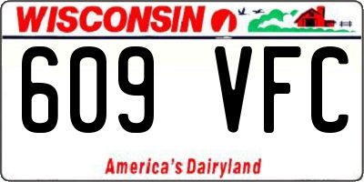 WI license plate 609VFC