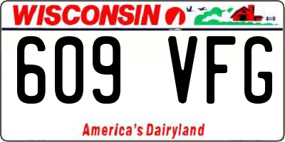 WI license plate 609VFG