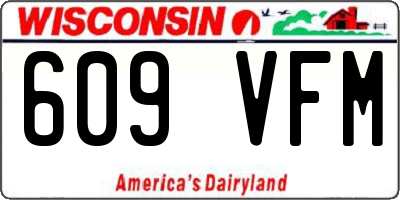 WI license plate 609VFM