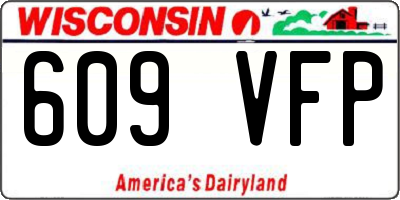 WI license plate 609VFP