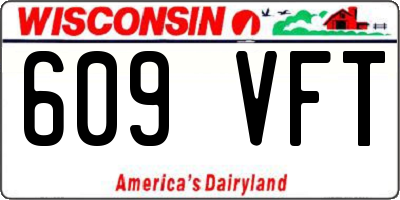 WI license plate 609VFT