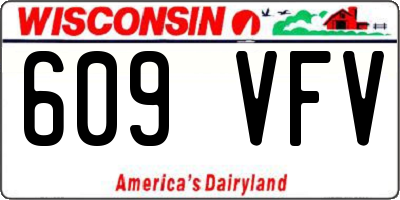 WI license plate 609VFV