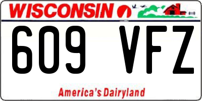 WI license plate 609VFZ