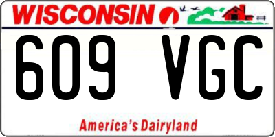 WI license plate 609VGC