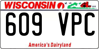 WI license plate 609VPC
