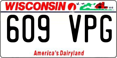 WI license plate 609VPG