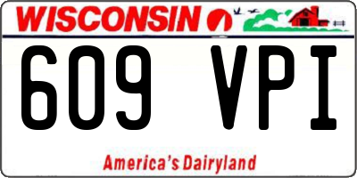 WI license plate 609VPI