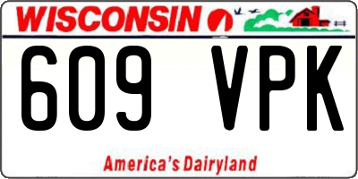 WI license plate 609VPK